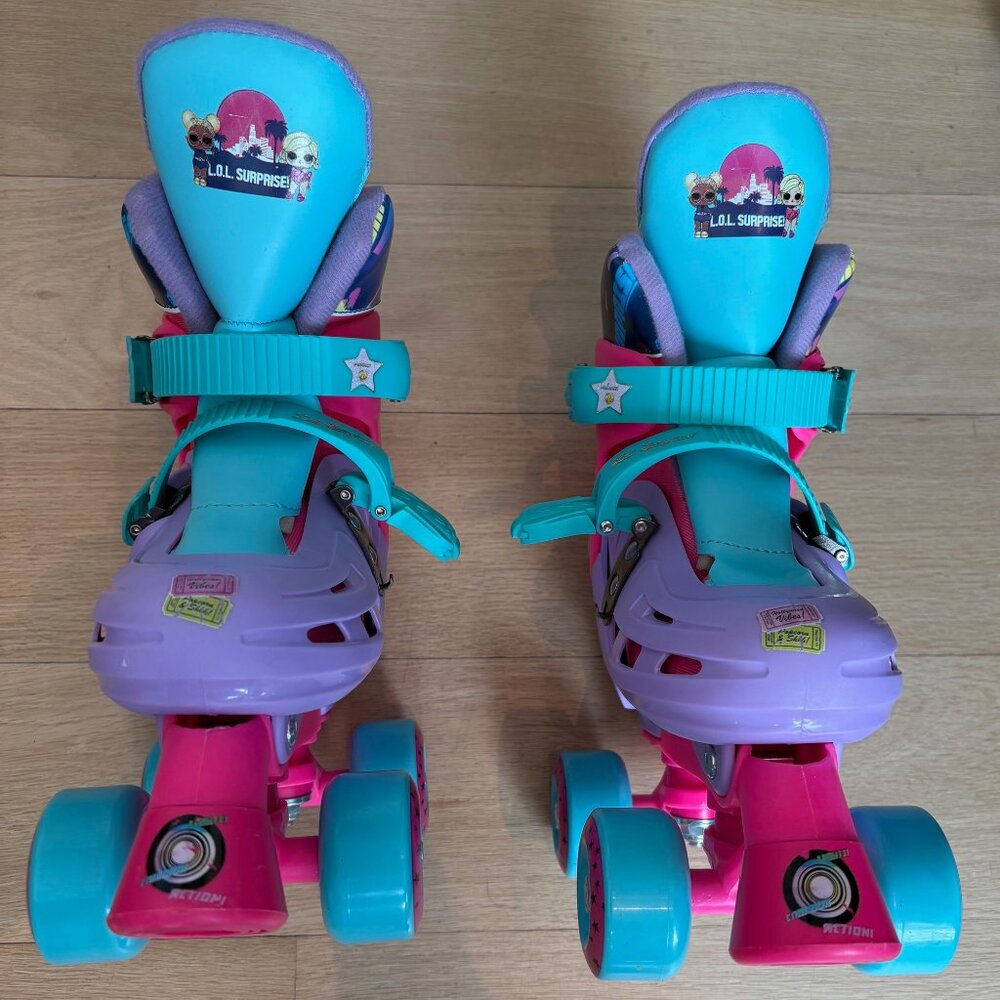 LOL Surprise Girls Adjustable Quad Roller Skates Sz J10-J13 NEW